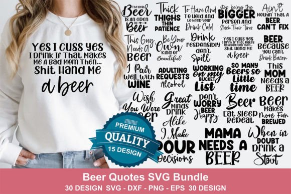 30 Beer Quotes SVG Bundle