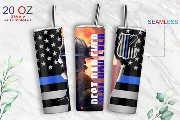 Best Dad Ever Police 20oz Tumbler