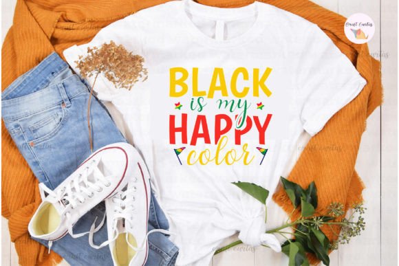 Black is My Happy Color SVG Design