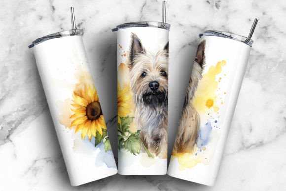 Cairn Terrier Watercolor Tumbler 20 Oz