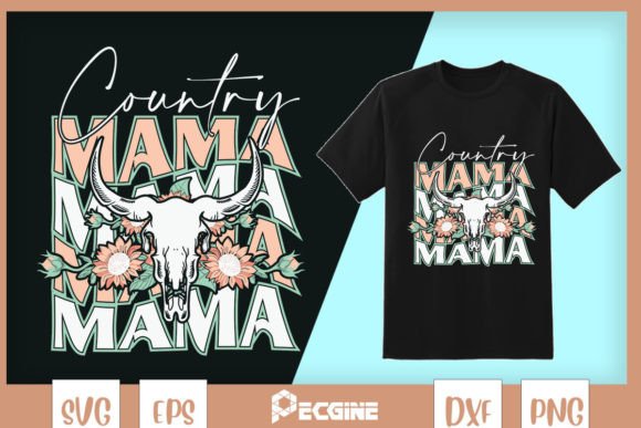 Country Mama Retro Western BullHead
