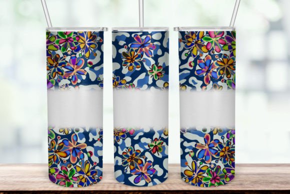 Floral Flowers Design 20 Oz PNG File