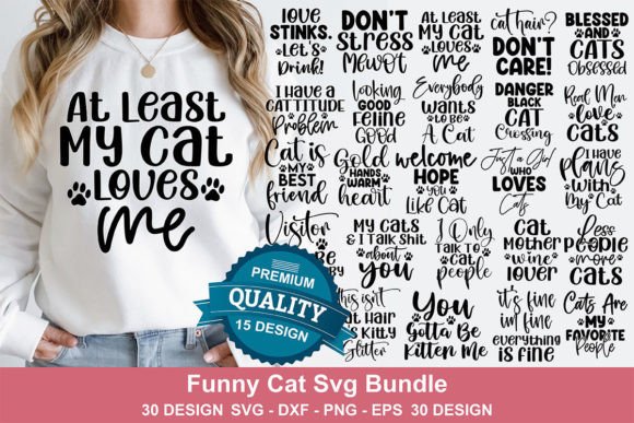 Funny Cat Svg Bundle