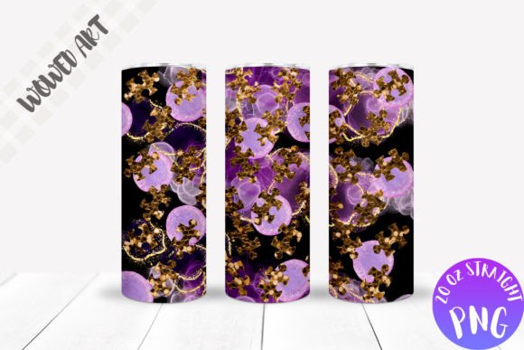Glitter Puzzle Tumbler Wrap Design Review