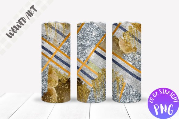 Glitter Stripes 20oz Skinny Tumbler Wrap