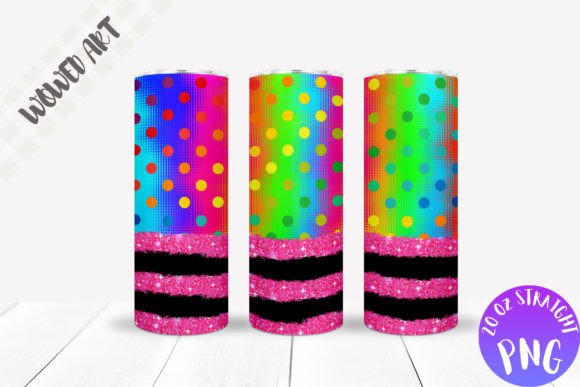 Gradient X Glitter Skinny Tumbler Wrap