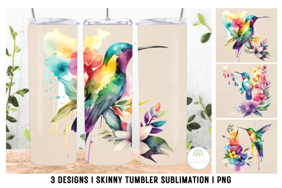 Hummingbird Tumbler Wrap Sublimation