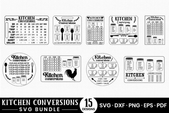 Kitchen Conversions SVG Bundle