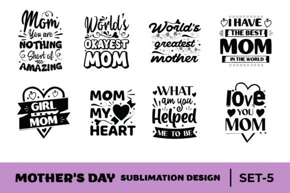 Mothers Day Svg Sublimation Bundle 5