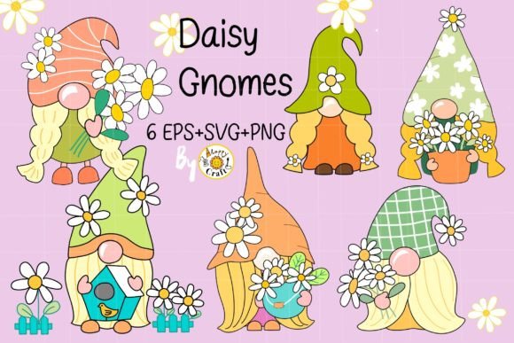Spring Daisy Gnomes Set