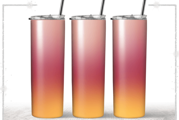 Spring Ombre Rust Burnt Coral Tumbler