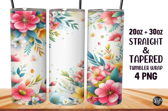 Spring Skinny Tumbler Wrap Sublimation