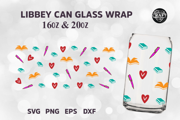 Teacher 16OZ Libbey Can Glass Wrap SVG