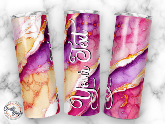Water Color Alcohol Ink Tumbler 20oz