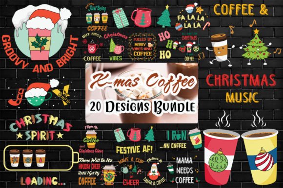 X-Mas Coffee Bundle SVG 20 Designs