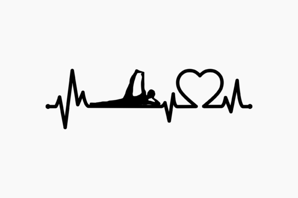 Yoga Silhouette Heartbeat